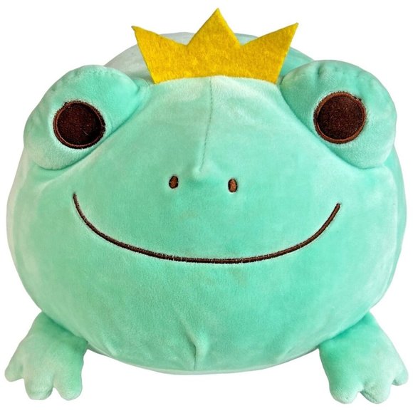 Cazoyee Frog Prince Plush With Crown Super Soft Pillow Stuffed Animal Toy Green - Picture 2 of 6